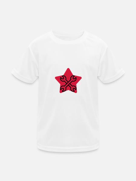 Mechanik / Mechaniker / Auto / Garage - Kinder Funktions-T-Shirt - Weiß - Vorne
