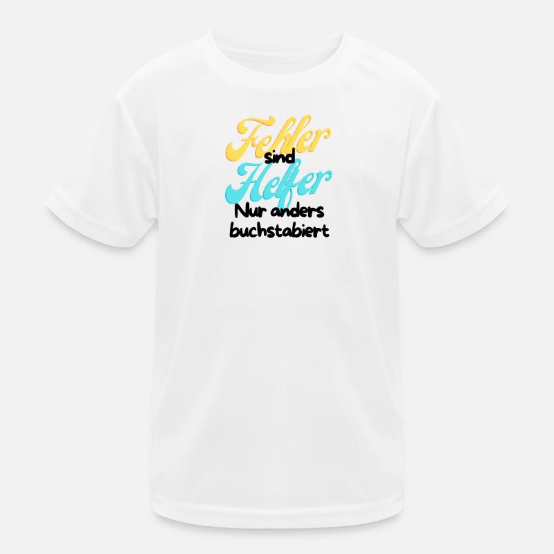 Error Helper Gradient Script - Kids Functional T-Shirt - white