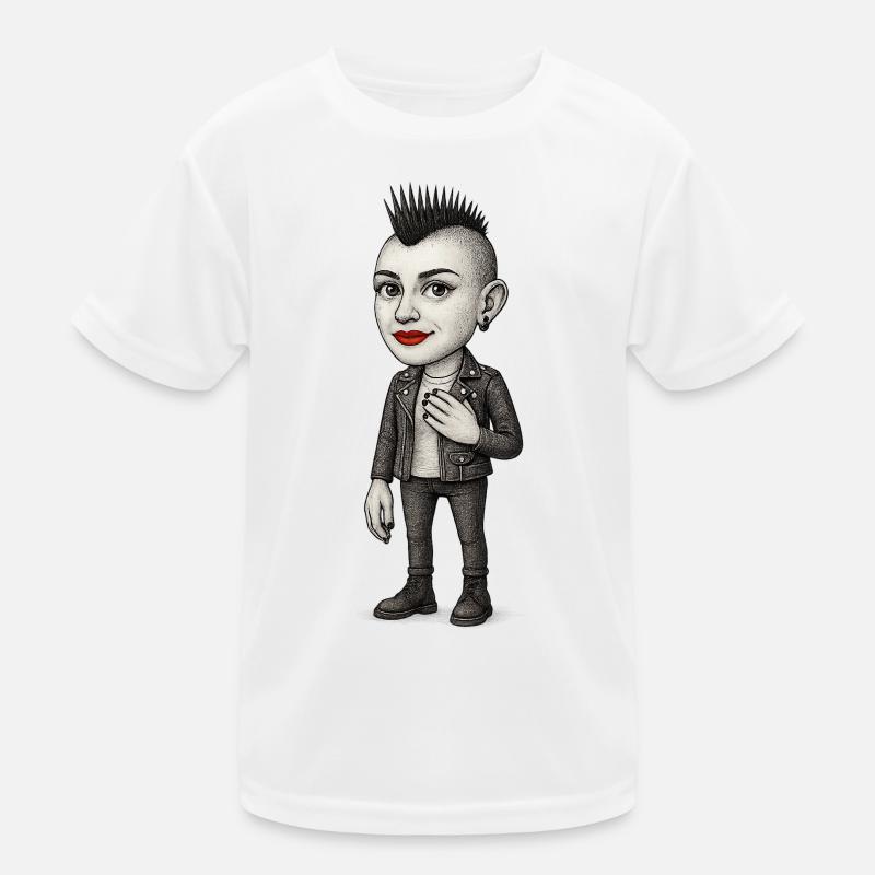 Mohawk Punker Kinder Funktions-T-Shirt