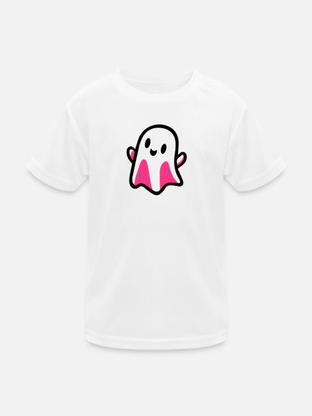 Halloween - Gespenst - Kinder Funktions-T-Shirt - Weiß - Vorne