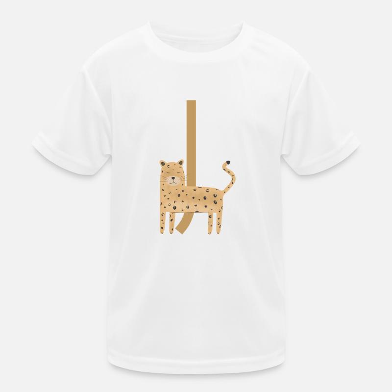 J - JAGUAR - ABC, Alphabet, Buchstabe, Tier, Name Kinder Funktions-T-Shirt