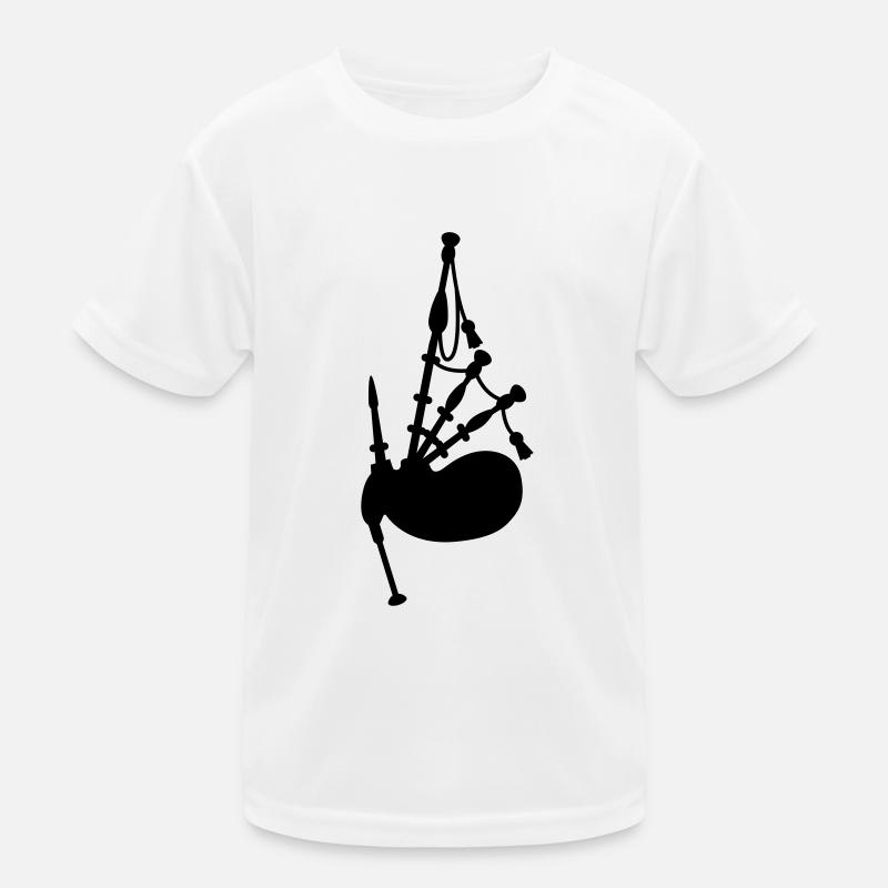 bagpipe - Kids Functional T-Shirt - white