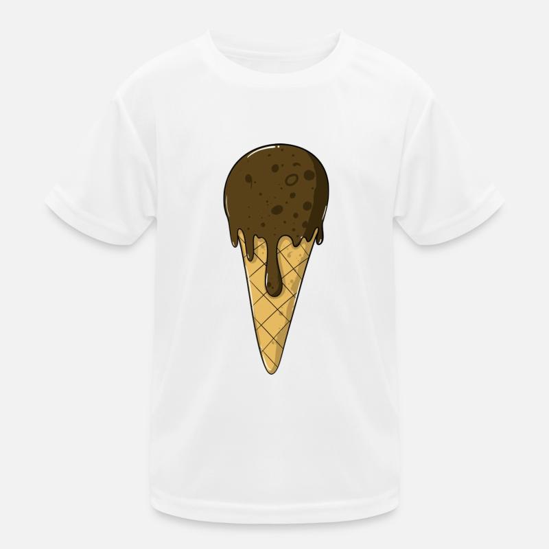 Eis | Schoko Eiscreme | Iceceam Kinder Funktions-T-Shirt