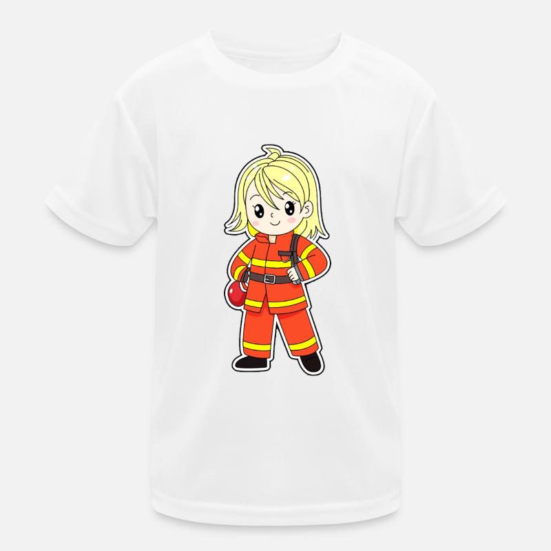 Cute Firefighter – Cute & Brave! Kids Functional T-Shirt
