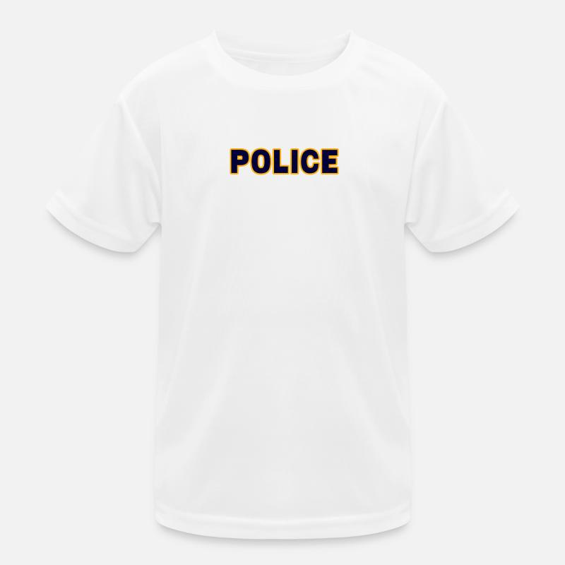 Polizei - Kinder Funktions-T-Shirt - Weiß