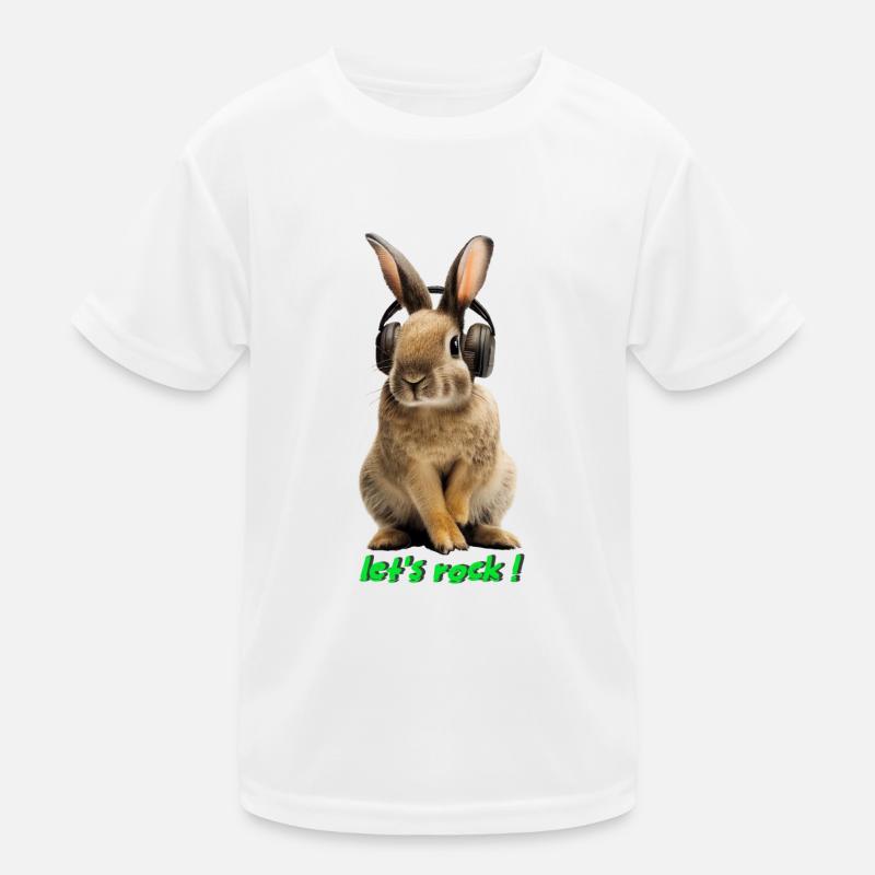 Lapin avec écouteurs T-shirt sport Enfant