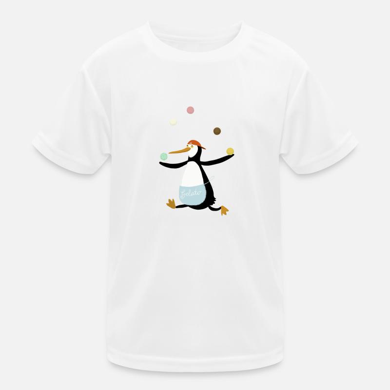 Pinguin jongliert Eis Kinder Funktions-T-Shirt