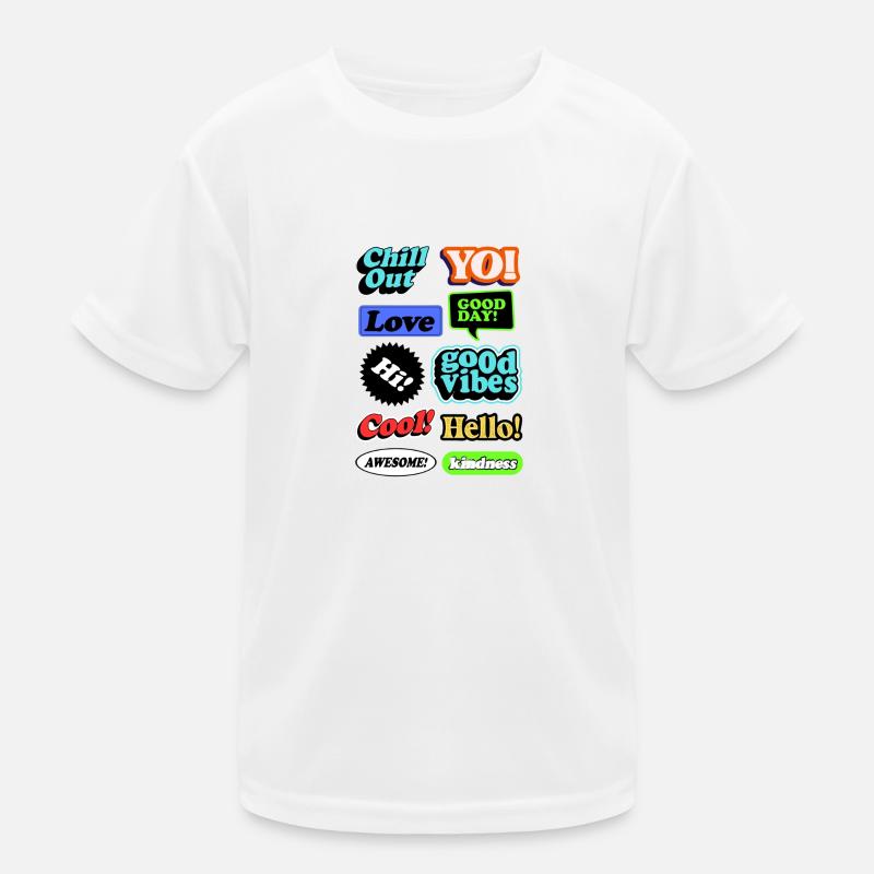 Comic graffiti speech bubbles Kids Functional T-Shirt