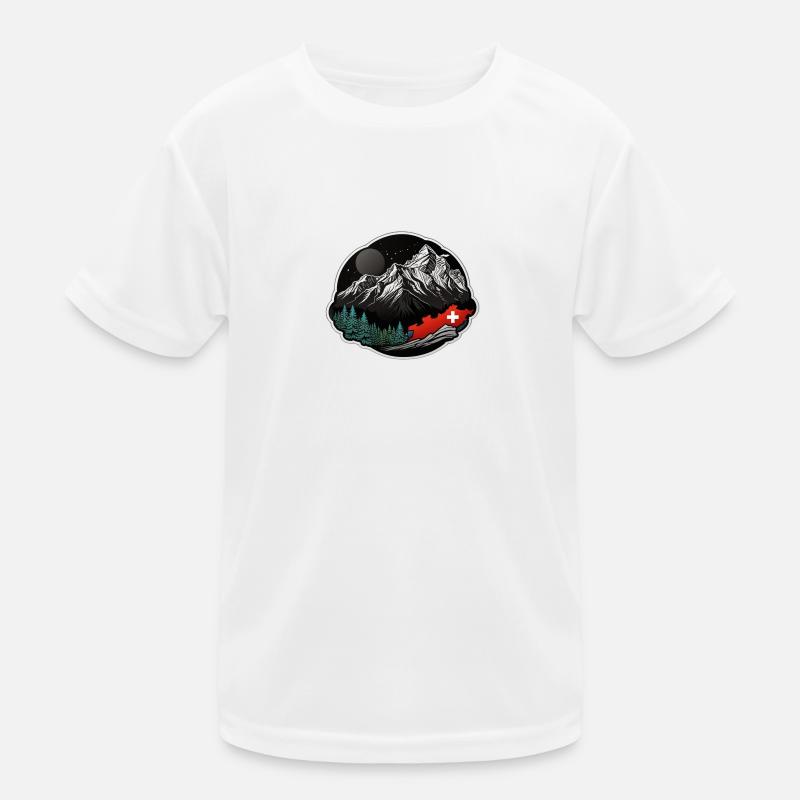 Schweizer Flagge Kinder Funktions-T-Shirt
