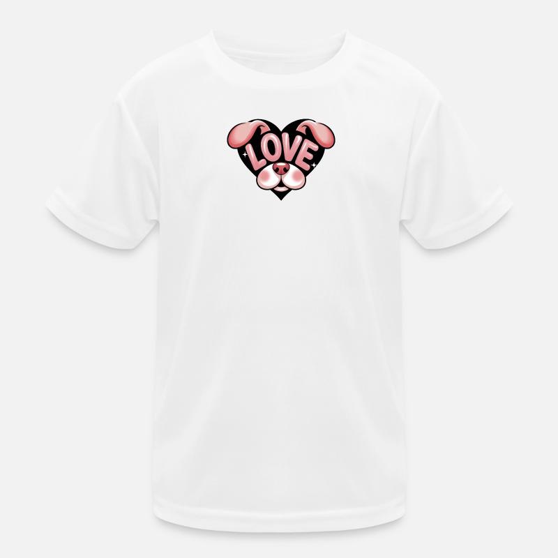 Cute Love Dog Kinder Funktions-T-Shirt
