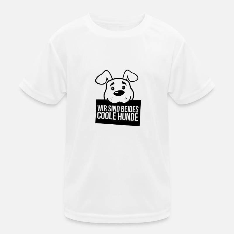 Wir sind beides coole Hunde, Herrchen mit Hund Kinder Funktions-T-Shirt