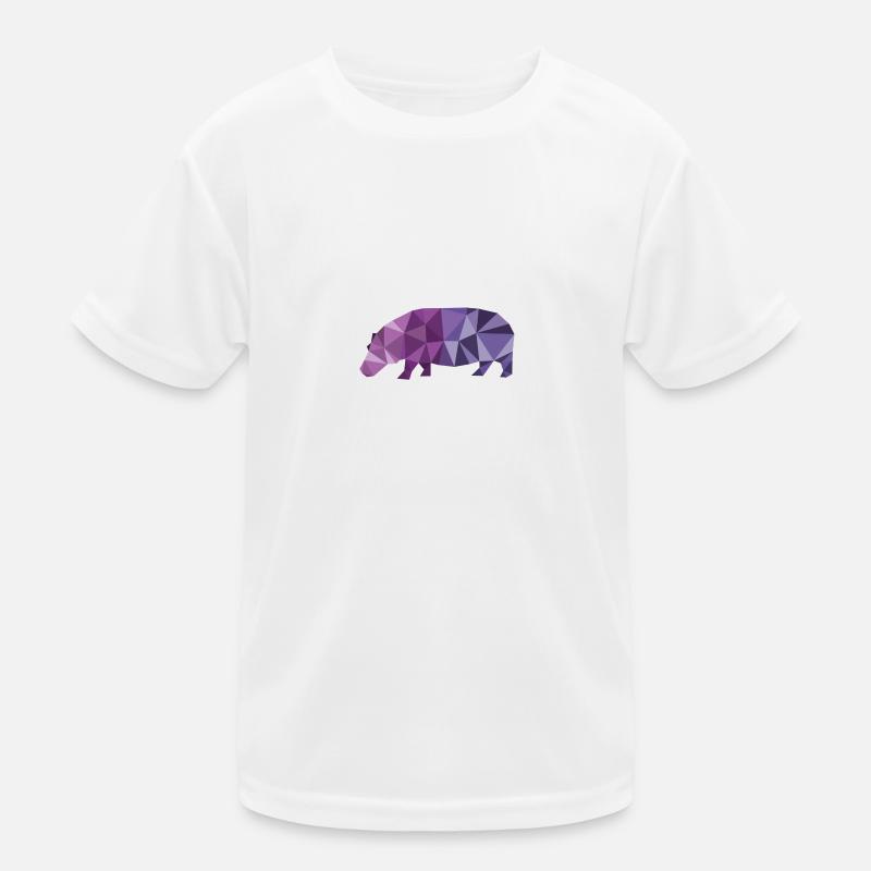 hippo - Kids Functional T-Shirt - white
