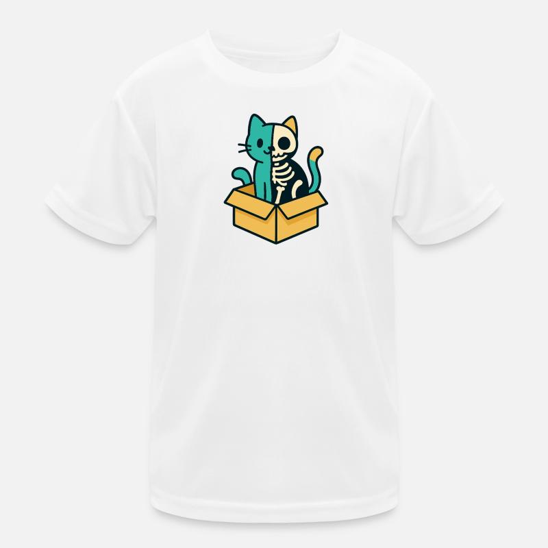 Schrödinger's Katze - Physik Design - Kinder Funktions-T-Shirt - Weiß