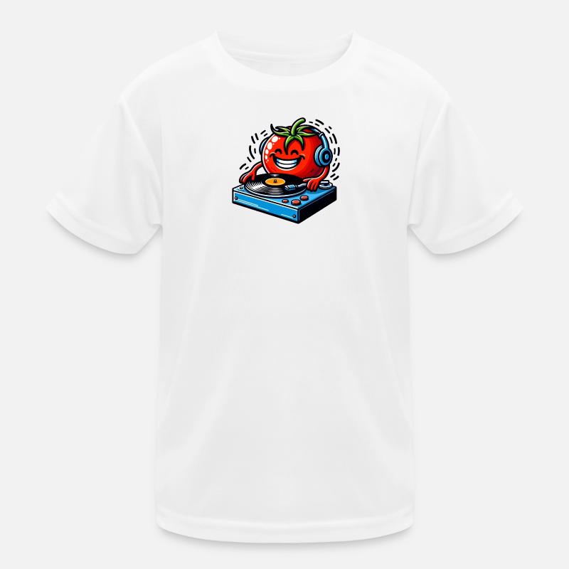 DJ Tomato auf den frischen Beats Kinder Funktions-T-Shirt