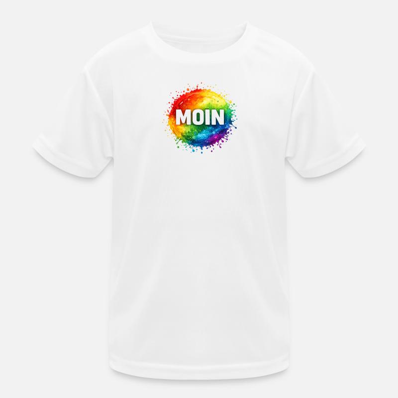 Moin im Regenbogenwasserfall Kinder Funktions-T-Shirt