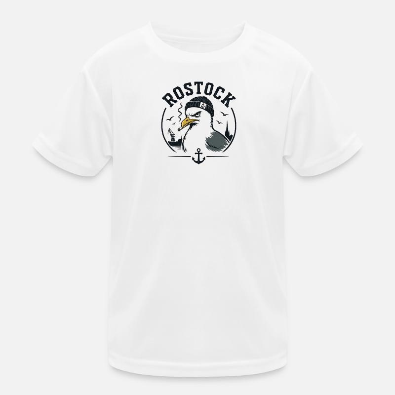 Rostock Möwe mit Pfeife Kinder Funktions-T-Shirt