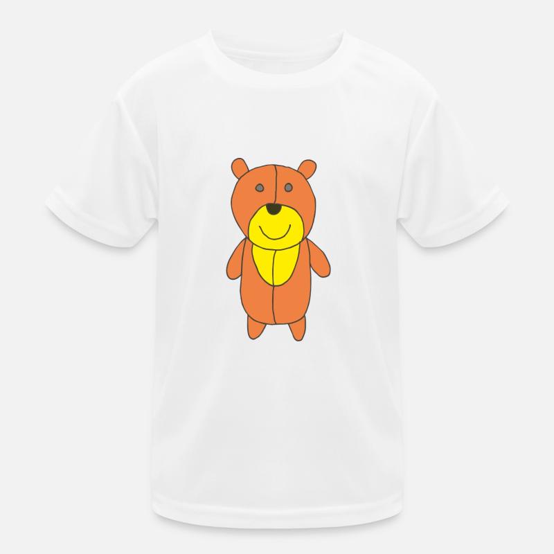 Bear Orange Kids Functional T-Shirt