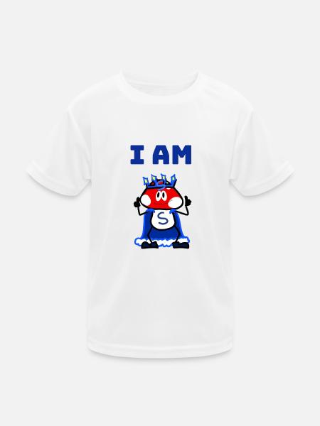 I am S! - Kinder Funktions-T-Shirt - Weiß