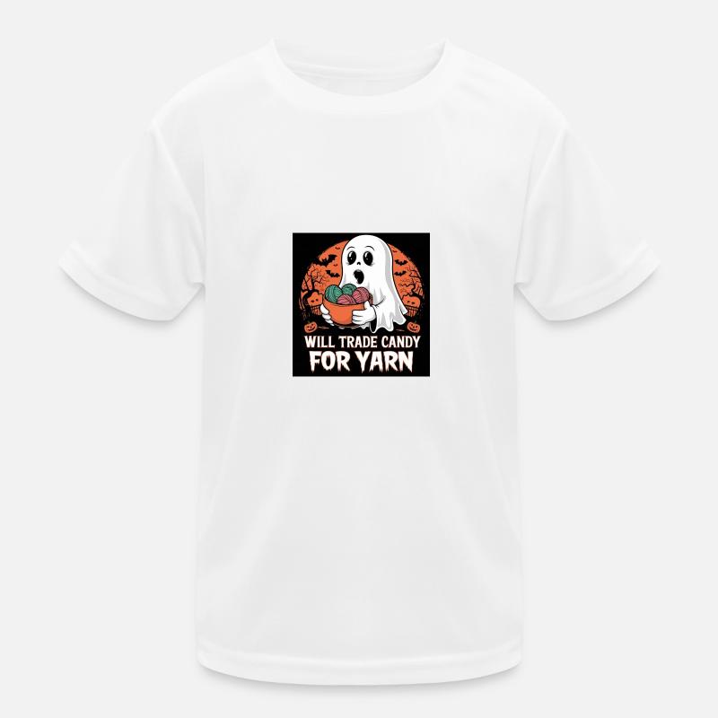 WILL TRADE CANDY FOR YARN Kinder Funktions-T-Shirt