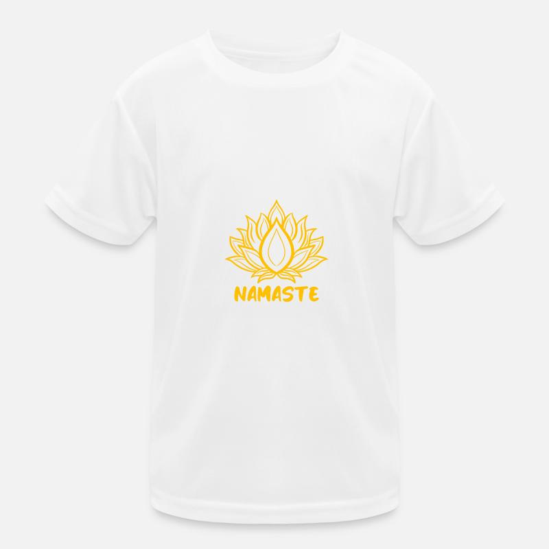 Buddha Mönch Namaste Buddhismus I Geschenk Kinder Funktions-T-Shirt