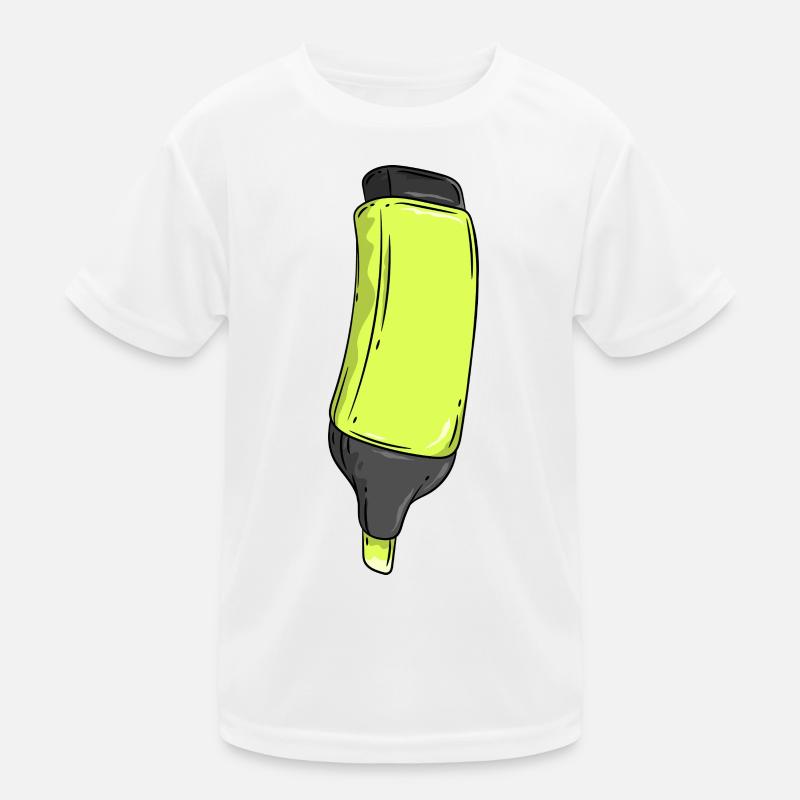 Textmarker Illustration Kinder Funktions-T-Shirt
