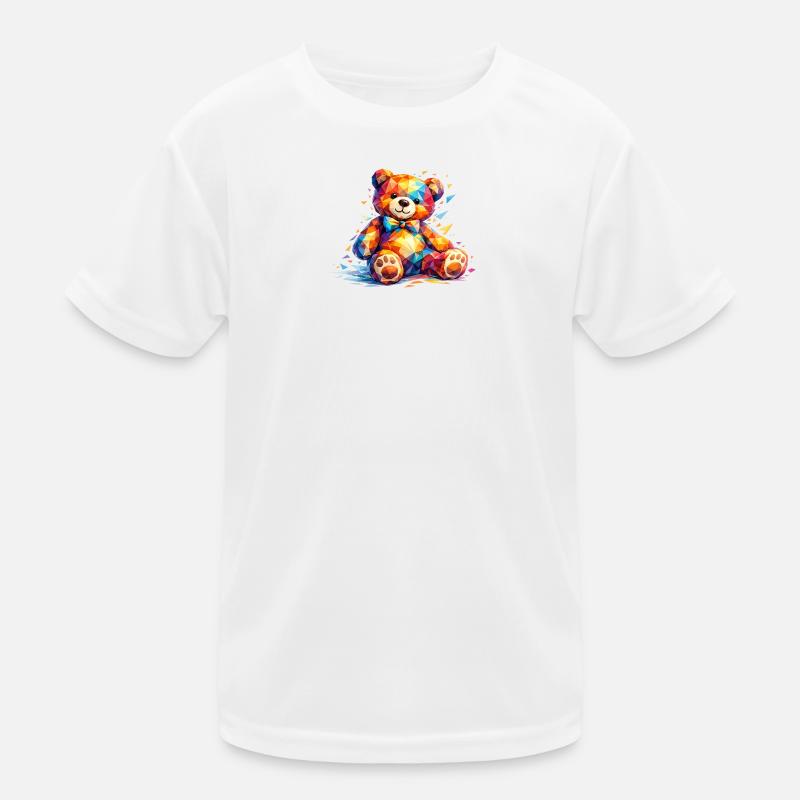 Farbenfroher geometrischer Bär Kinder Funktions-T-Shirt