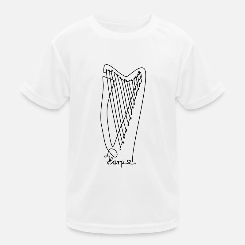 one line harp Kinder Funktions-T-Shirt