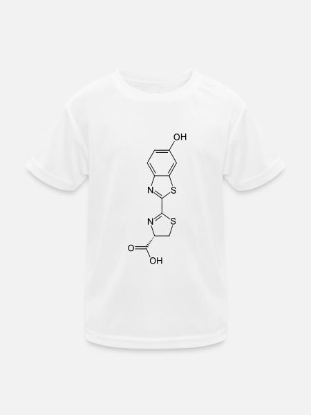 Luminous / Glow in the dark firefly luciferin - Kids Functional T-Shirt - white
