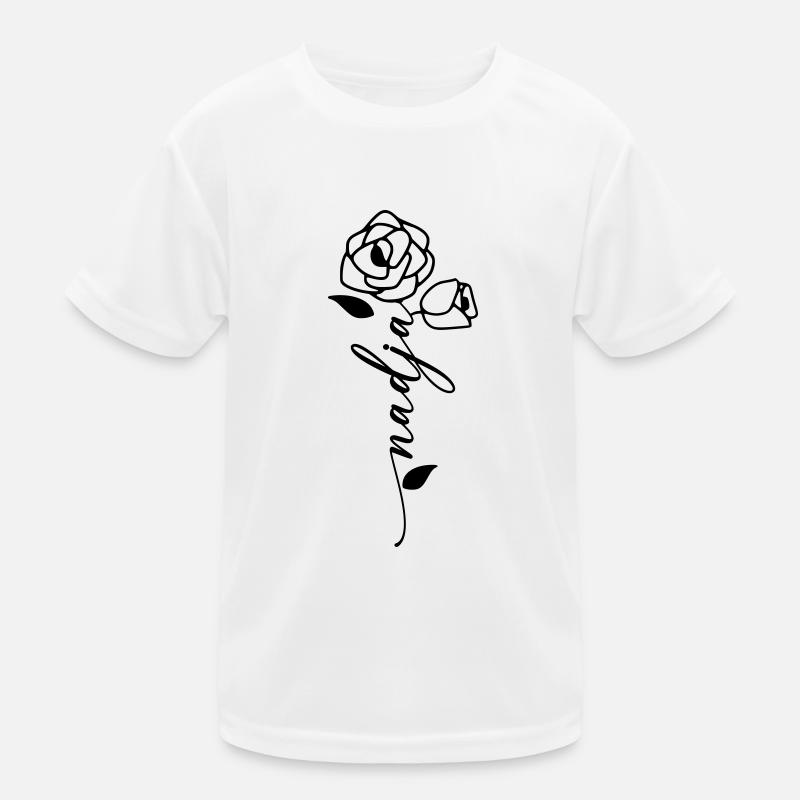 Nadja Last Name First Name Name Flower Kids Functional T-Shirt