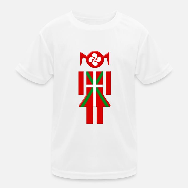 Fille Basque drapeau Euskadi T-shirt sport Enfant