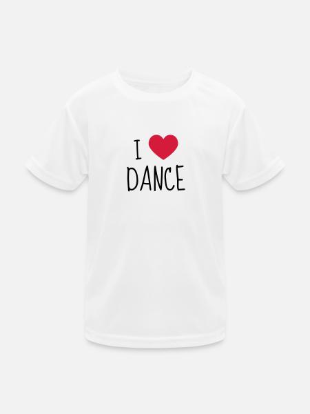 Tanz Musik Tänzer Ballett Oper - Kinder Funktions-T-Shirt - Weiß - Vorne