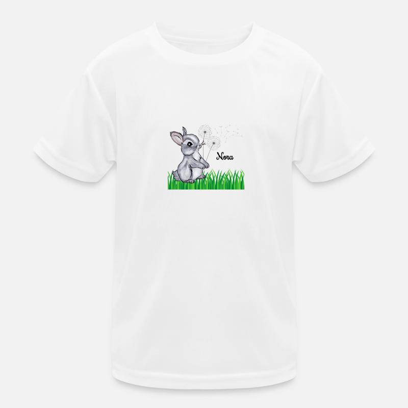Name Cup Kids Rabbit Name Gift Nora Kids Functional T-Shirt