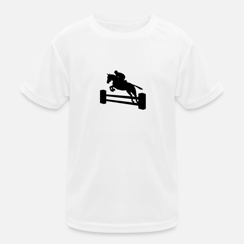 Springreiter einfarbig Kinder Funktions-T-Shirt