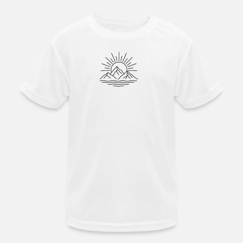 Minimalist line art design Kids Functional T-Shirt