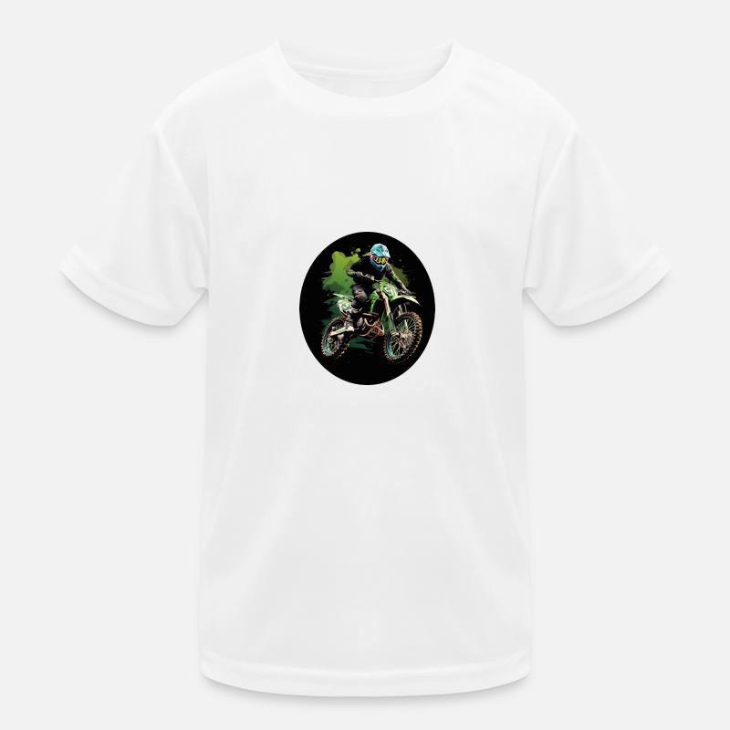 Motorcross Splatter Kids Functional T-Shirt