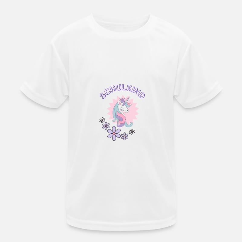 Einhorn Schulkind zur Einschulung Kinder Funktions-T-Shirt