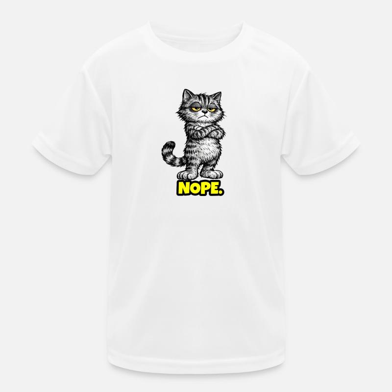 Nope. – Grumpy Katze (Chef Vibes) T-shirt sport Enfant