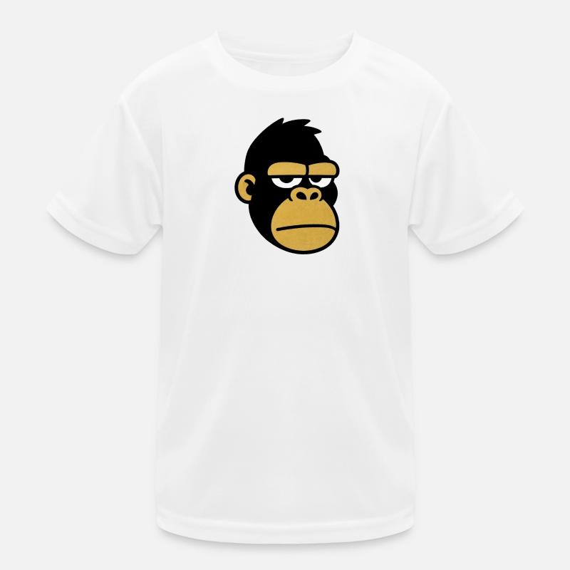 Tired Monkey Head Cartoon Kids Functional T-Shirt