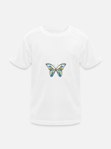 Schmetterling Bunt by Isa.unprofessional - Kinder Funktions-T-Shirt - Weiß - Vorne