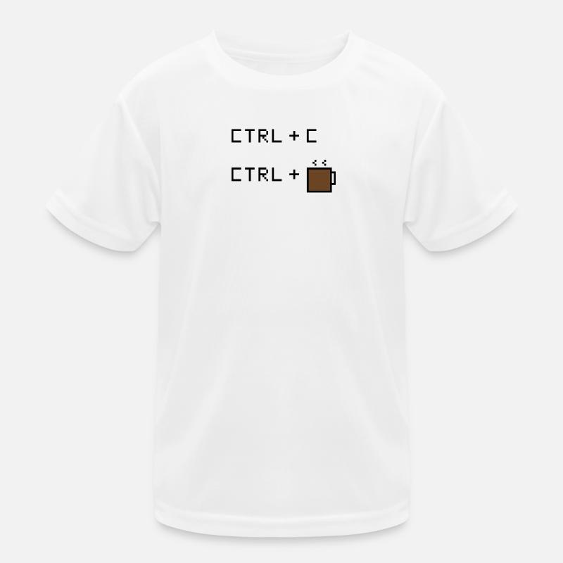 CTRL+C Kaffee Edition - Retro Büro Humor Kinder Funktions-T-Shirt
