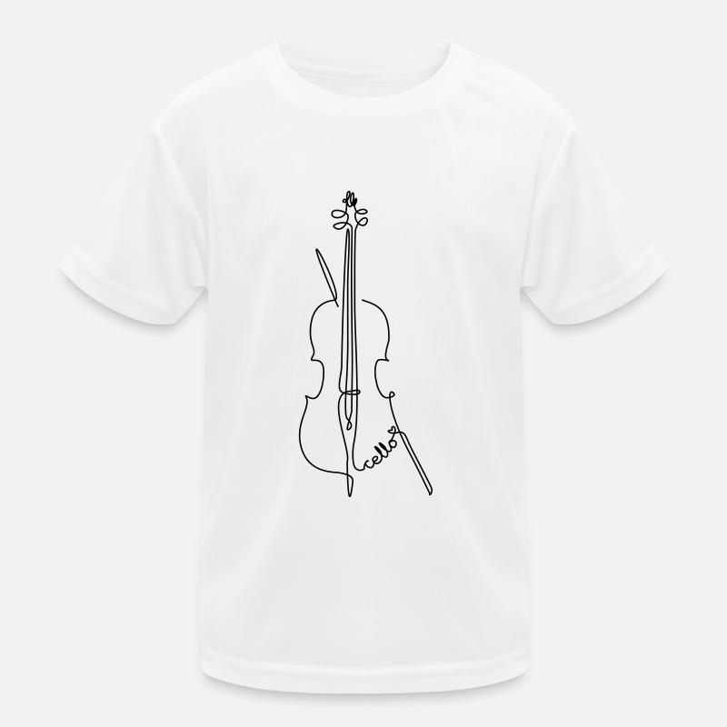 one line cello Kinder Funktions-T-Shirt