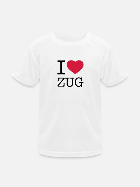 I LOVE ZUG - T-shirt sport Enfant - blanc - Devant