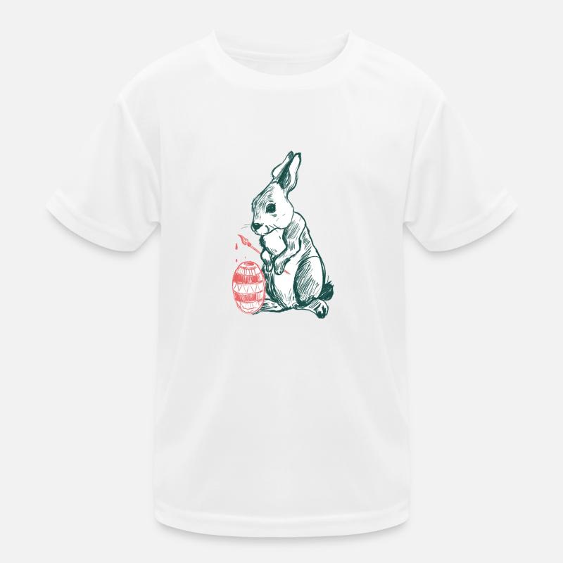 Easter bunny with egg Kids Functional T-Shirt