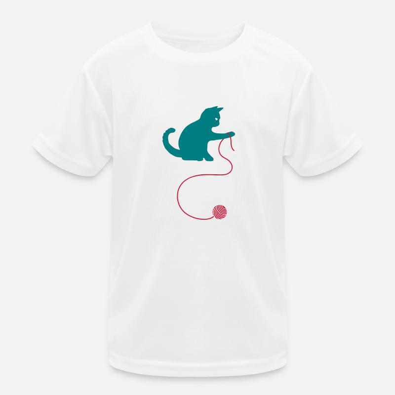 cat - Kids Functional T-Shirt - white
