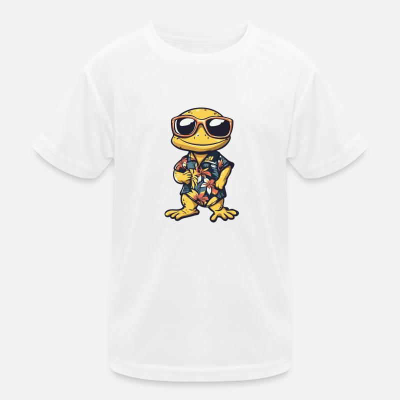 Echse Comic Urlaub Kinder Funktions-T-Shirt