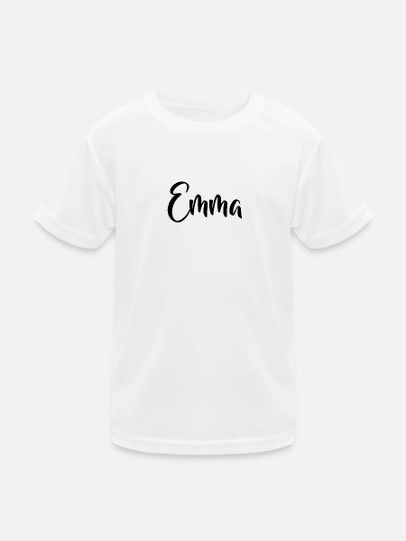 Name - Emma - Kids Functional T-Shirt - white