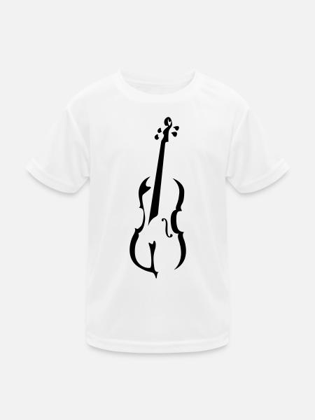 Cello - Kinder Funktions-T-Shirt - Weiß - Vorne