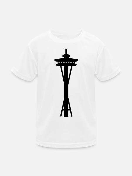 Space needle - Kids Functional T-Shirt - white - Front