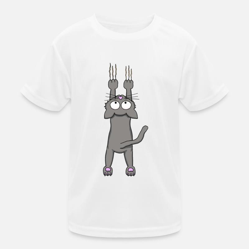 Chat gris T-shirt sport Enfant