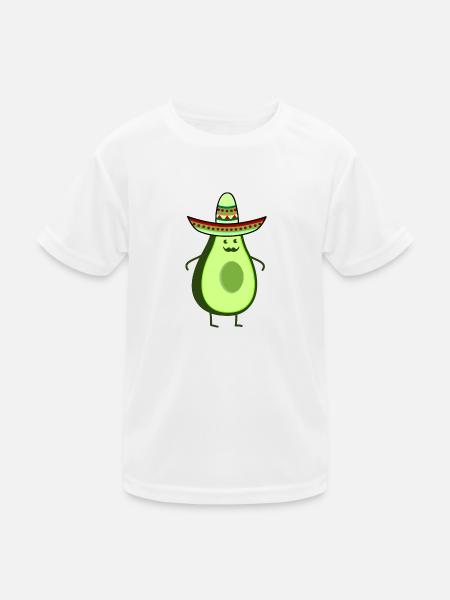 Funny mexico avocado - Kids Functional T-Shirt - white